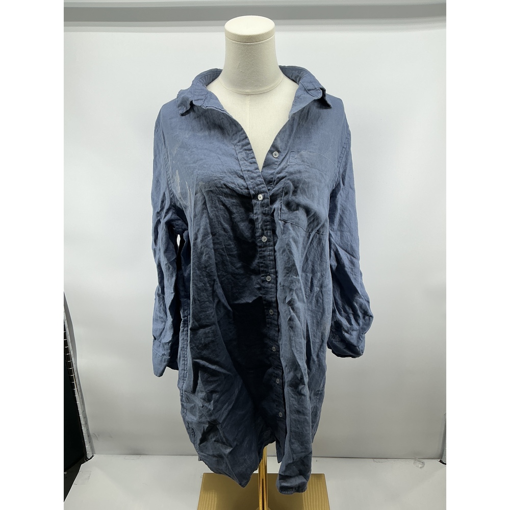 100% European Linen Shirt Dress